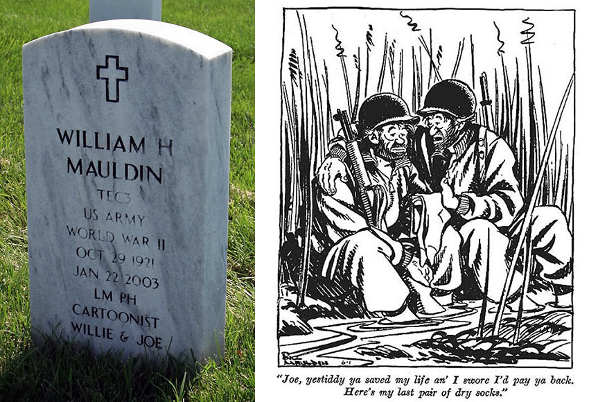 Bill Mauldin's Grave at the Arlington National Cemetery