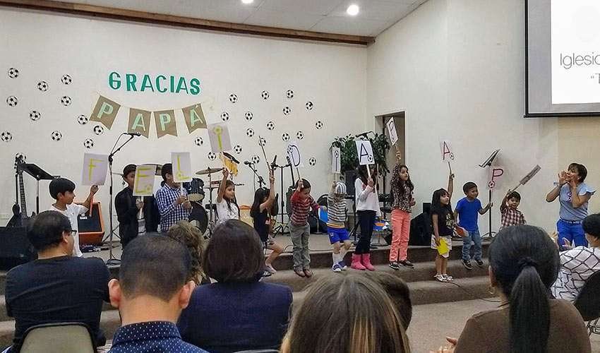 celebrating Father's Day in a Christian school in Ecuador