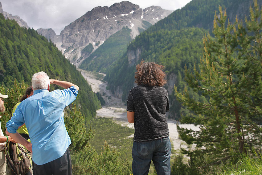 visitors at the Regional Natural Park of Friulian Dolomites
