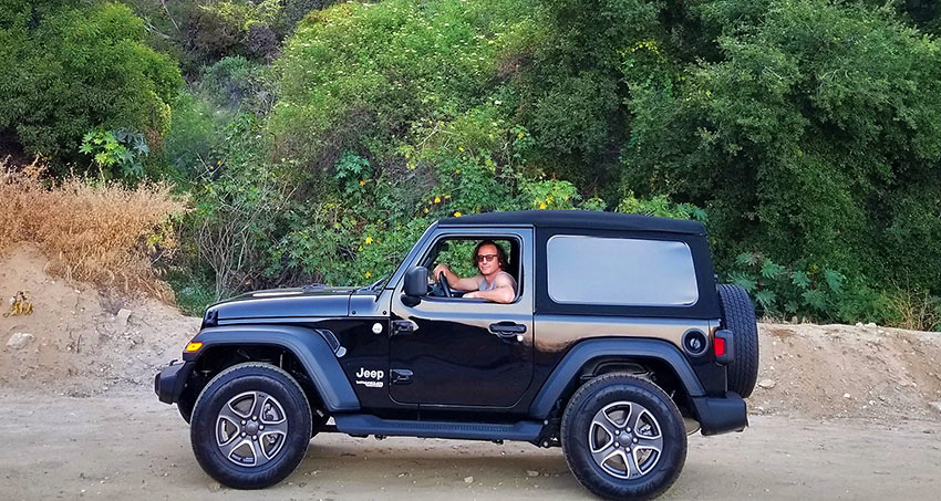 the writer in a 2018 Jeep Wrangler