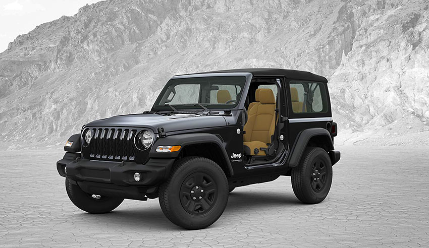 2018 Jeep Wrangler with convertible doors and top