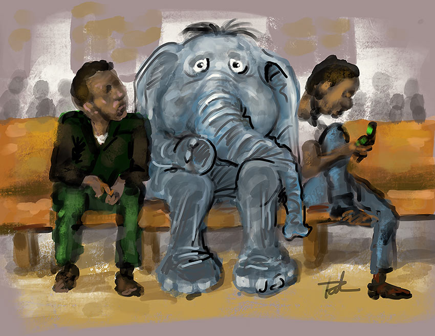 elephant and pastors art work