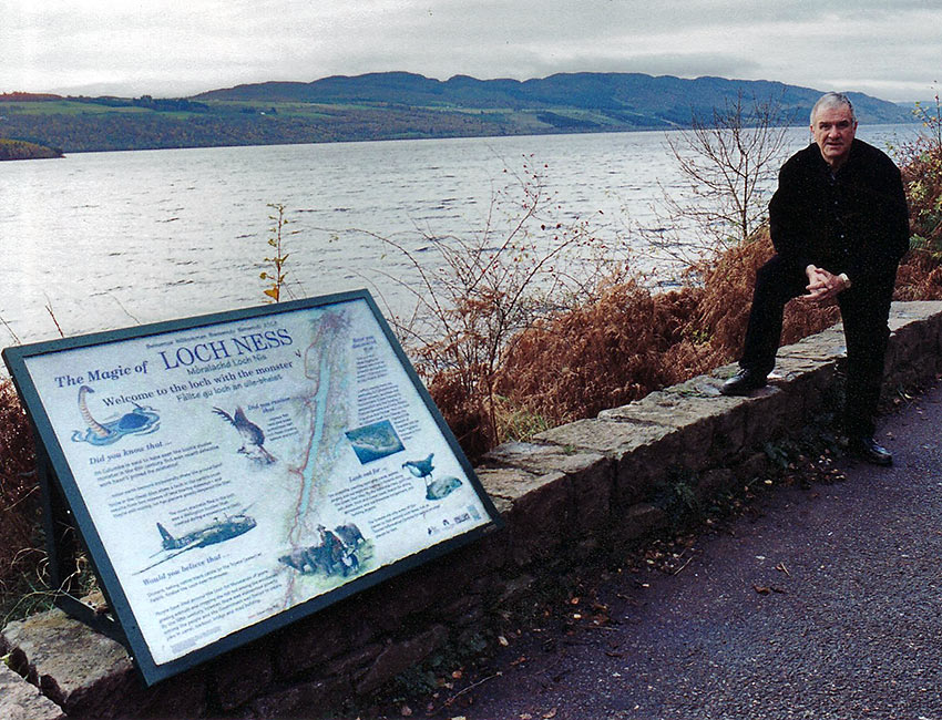 the writer at Loch Ness, Scotland