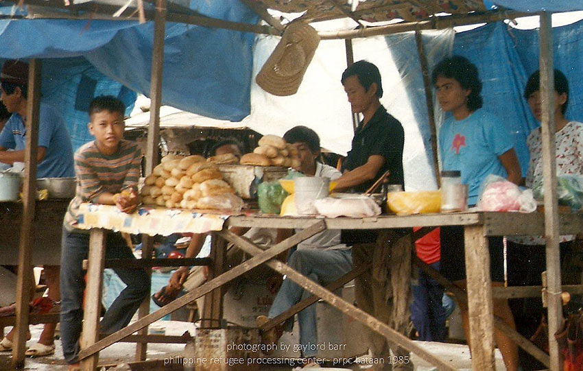 sore inside a Vietnamese refugee camp in Bataan, Philippines