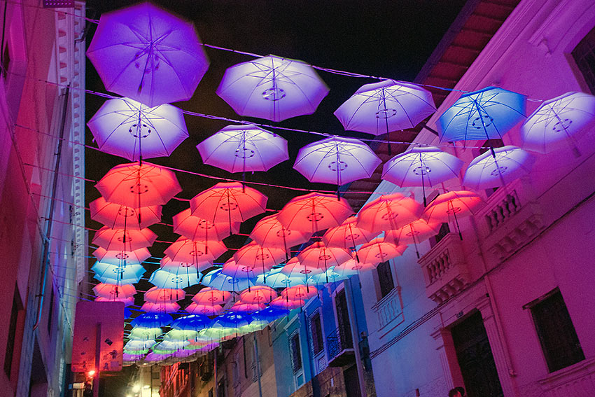 Festival of Lights display, Quito