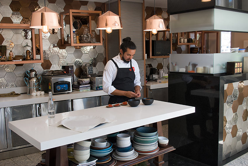 Chef Alejandro Chamorro at Nuema Restaurant, Illa Experience Hotel, Quito