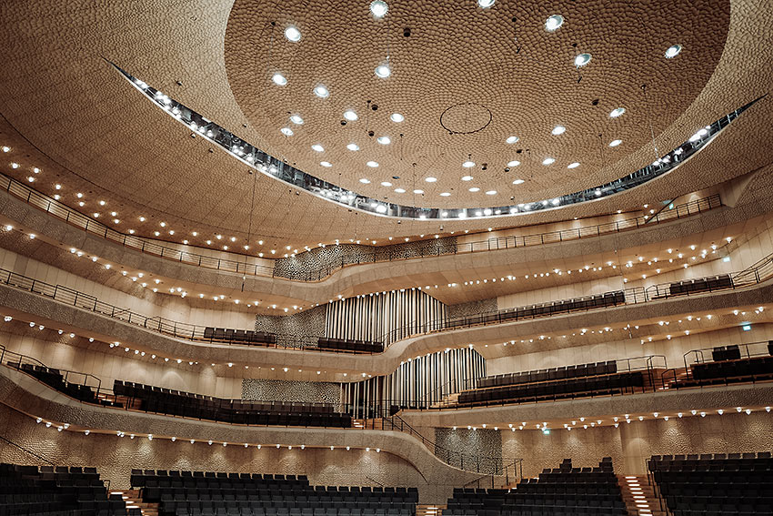 interior of the Elbphilharmonie, Hamburg