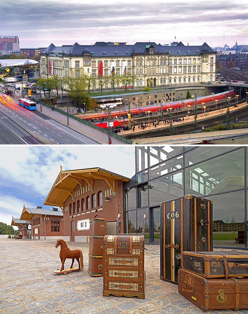 the Museum für Kunst und Gewerbe and the BallinStadt Emigration Museum, Hamburg