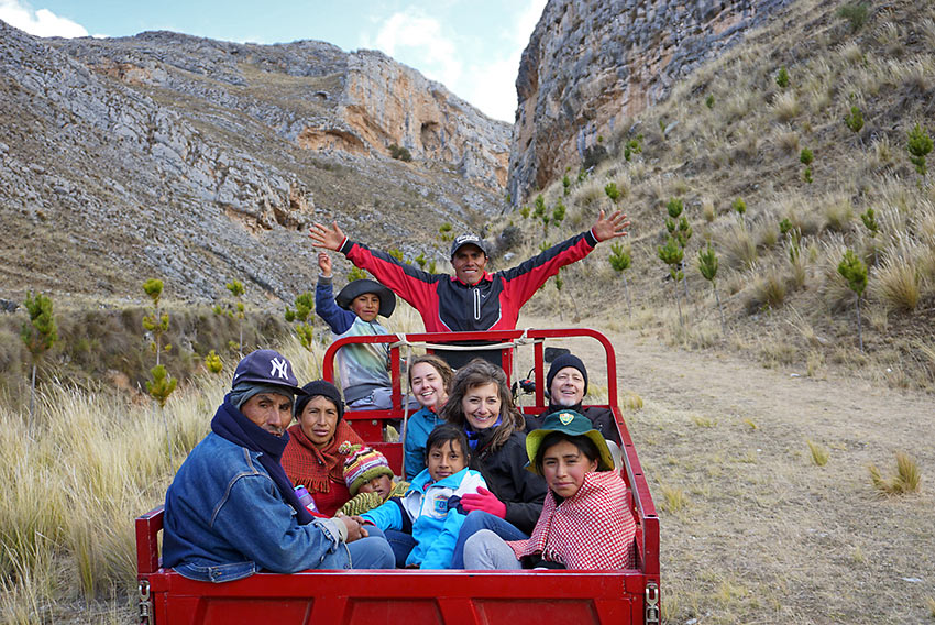 preparing to hike to the Mamahuari or Pintish Machay