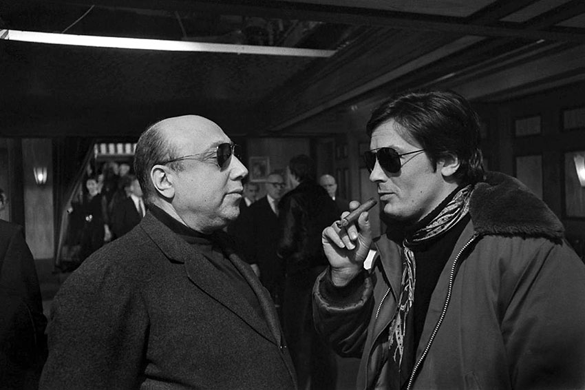 Jean Pierre Melville and Alain Delon