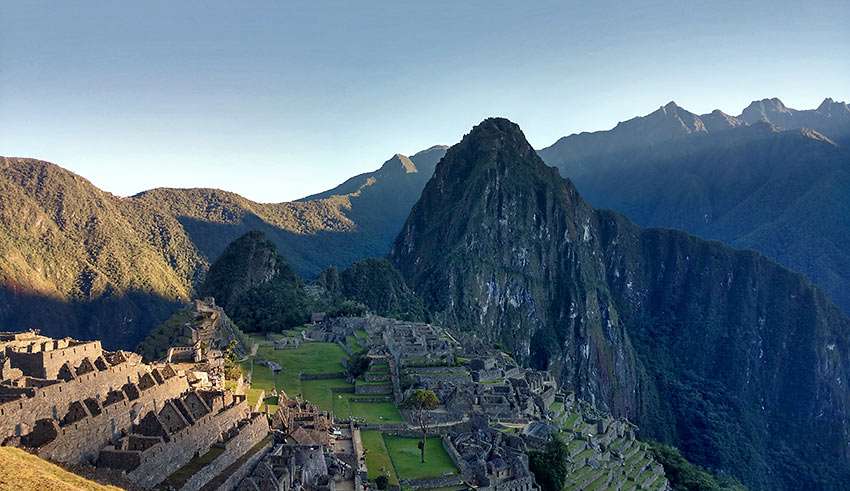 sunrise over Machu Picchu, Peru