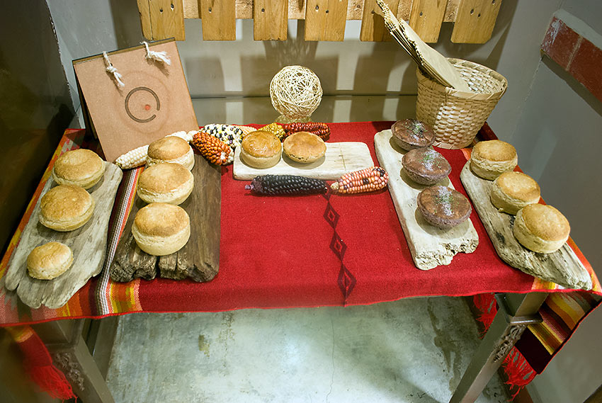 bread selection at Quitu restaurant, Quito