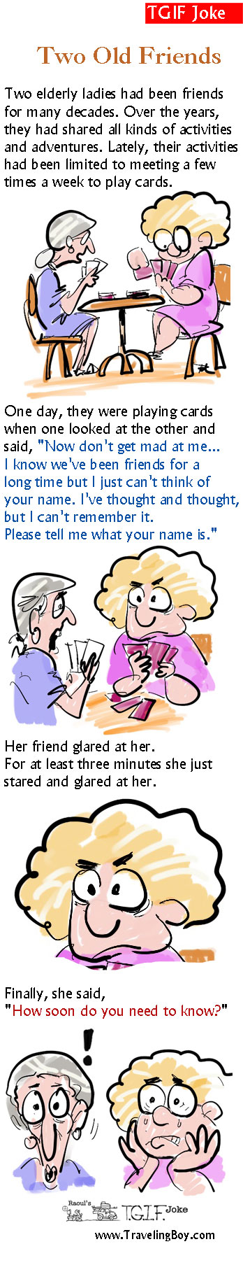 Two Old Friends cartoon