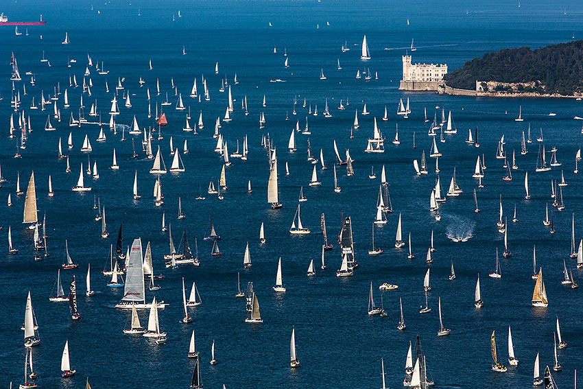 the city of Barcolana, the most crowded regatta of the world