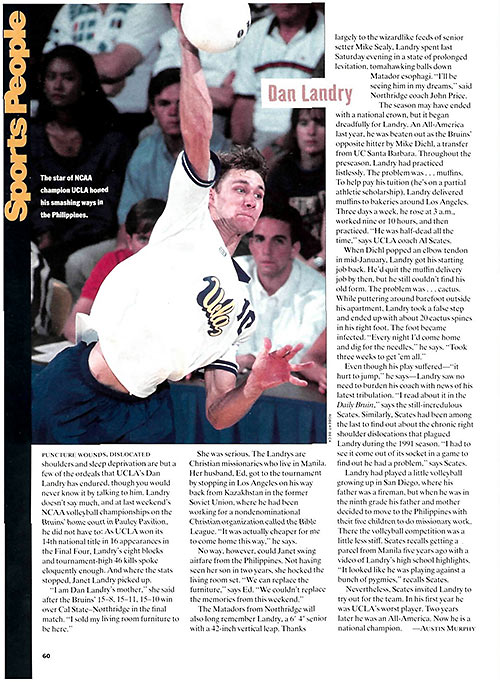 small version of Dan Landry's story at Sports Illustrated