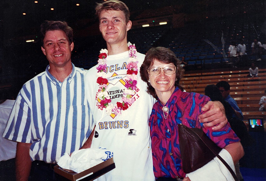 the Landrys at the 1993 NCAA Men's Volleyball Finals