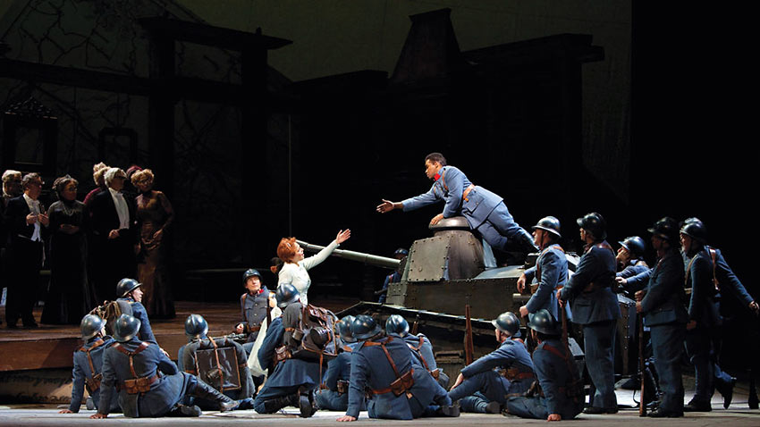 a scene from Donizetti's 'La Fille du Régiment'