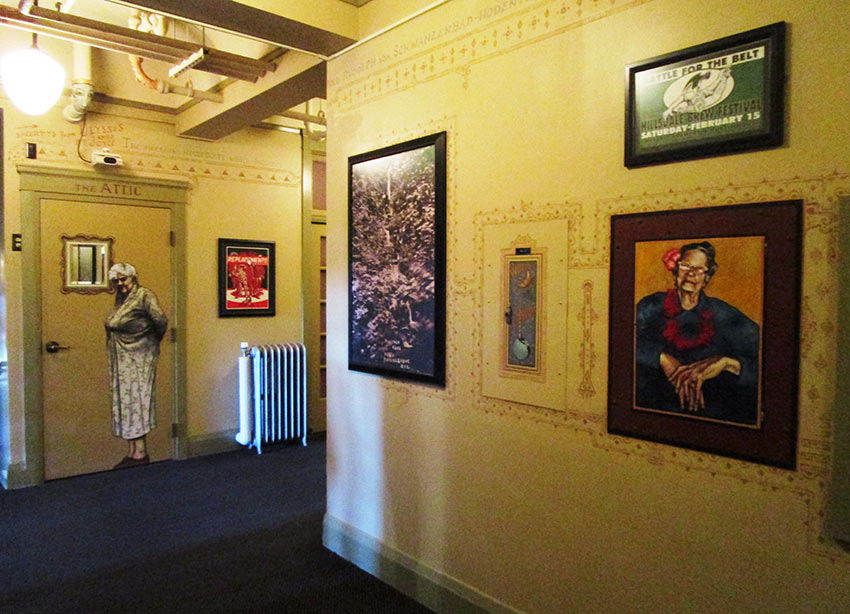 one of the hallways at the McMenamins Grand Lodge