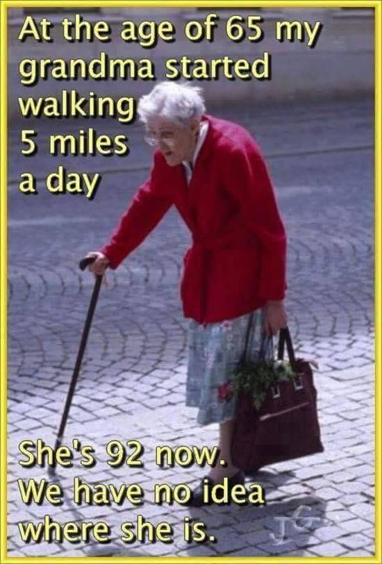 Parting Shot: Grandma's 5 Miles a Day