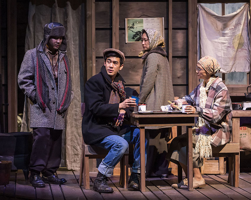 internment camp scene from the play 'Valley of the Heart'