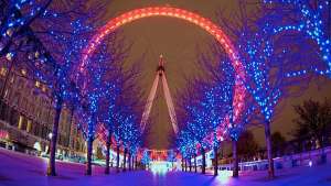 London Eye ferris wheel during the Christmas season