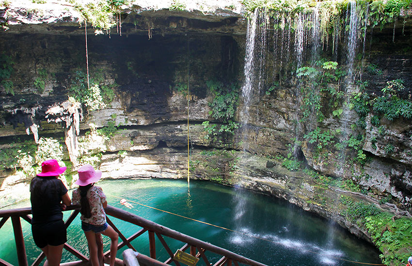 sacred sinkhole or cenote at Hacienda Selva Maya