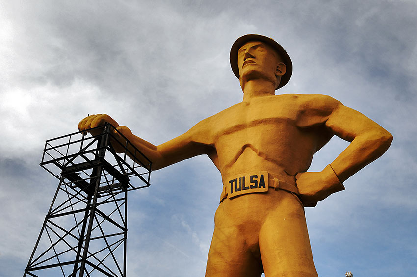 The Golden Driller: Tulsa's giant oil man