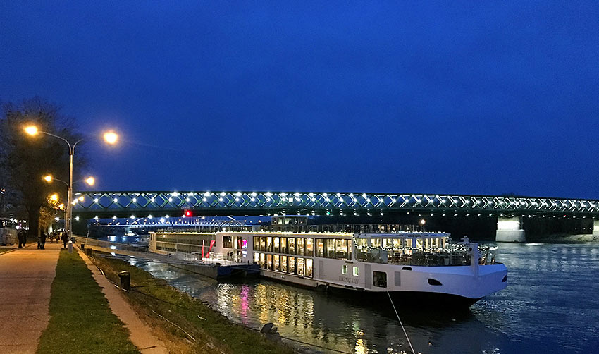 the Viking River Cruises ship Vili at Bratislava, Slovakia