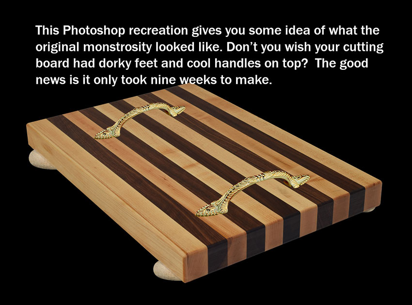 Photoshop recreation of Ed Landry's first cutting board