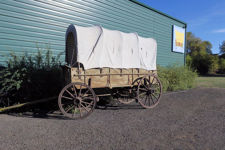 original Conestoga wagon at the Spiesschaert Farm