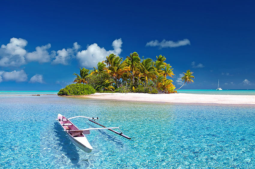 French Polynesia island scene