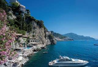Hotel Santa Caterina on the edge of a cliff on the Amalfi coast, southern Italy