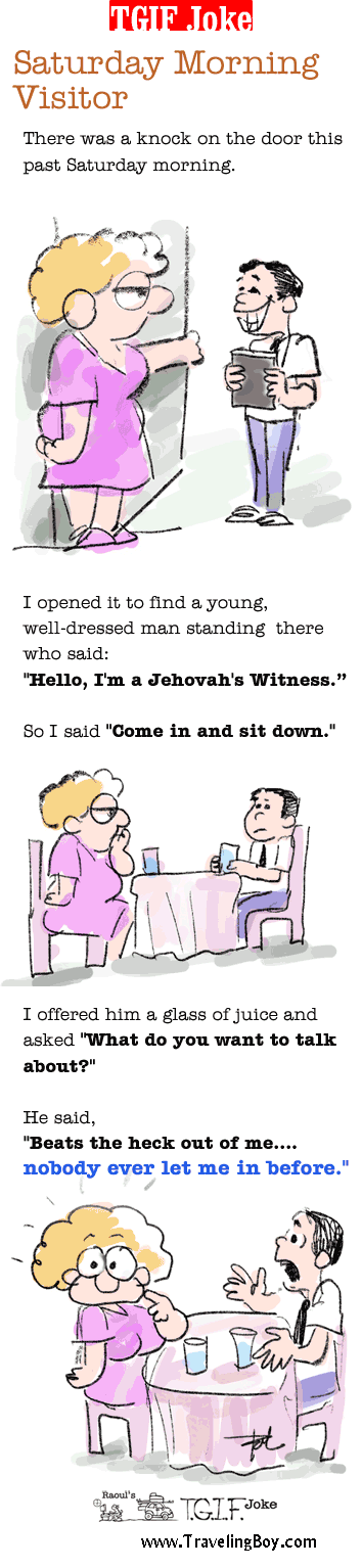 Joke of the Week: Saturday Morning Visitor