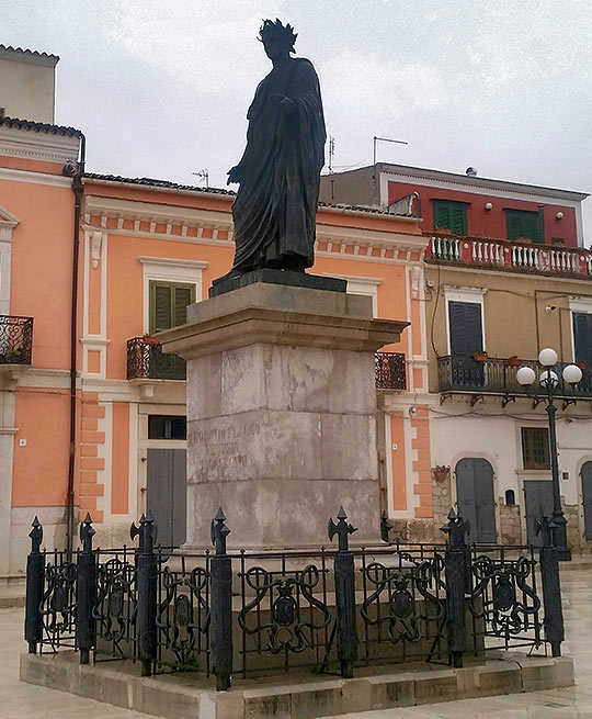 statue of Quintus Horatius Flaccus (Horace) in Venosa, Italy