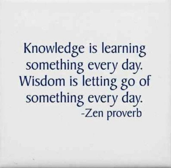 Heavy Thought of the Week: Wisdom vs Knowledge