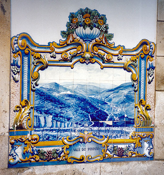 Azulejos tiles inside the Pinhao Railway Station