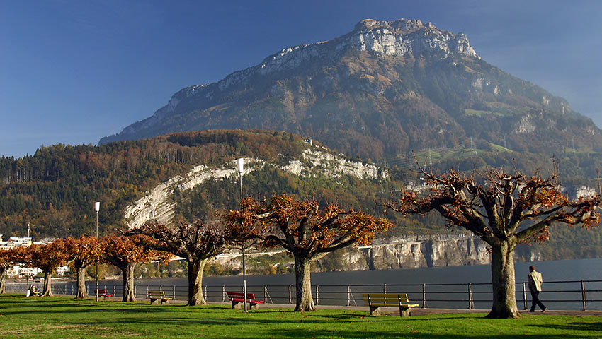 on the shores of Lake Lucerne, Switzerland