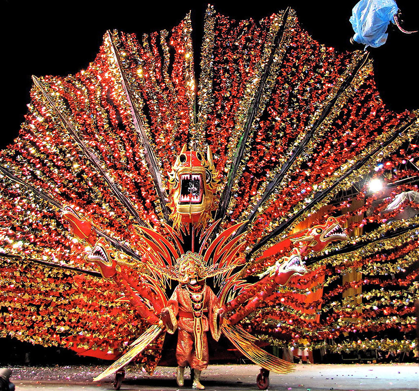 Trinidad and Tobago Carnival Marches to Many Tunes Traveling Boy