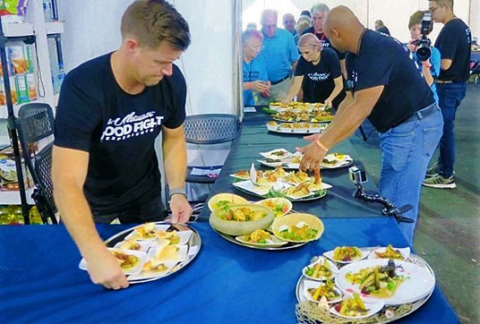 dishes at the turn-in table