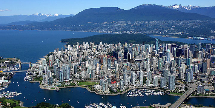 aerial view of Vancouver