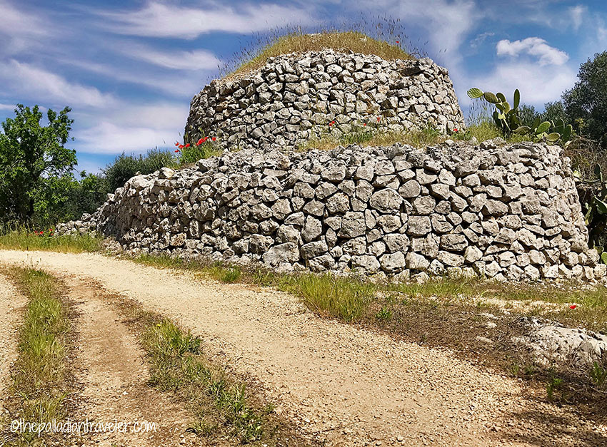 an abandoned trulli or stone hut