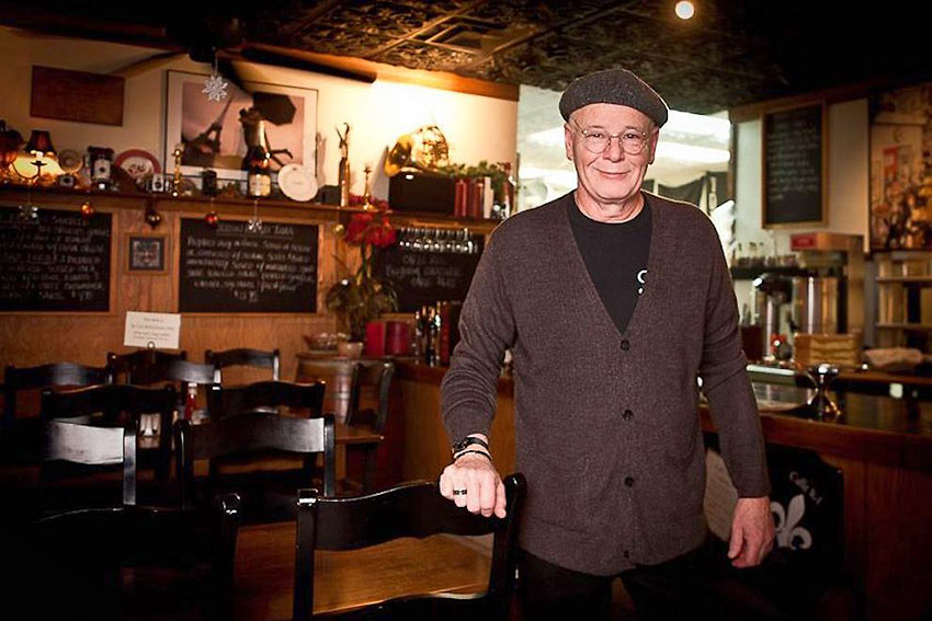 Chef Richard at Caffe Rel's dessert counter