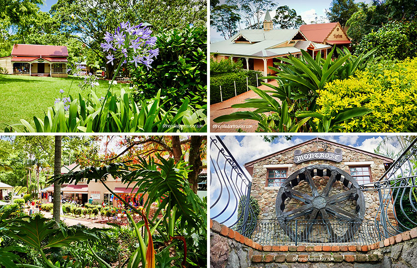 chalets, cottages and an old mill water wheel at Montville