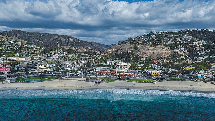 another aerial view of Laguna Beach