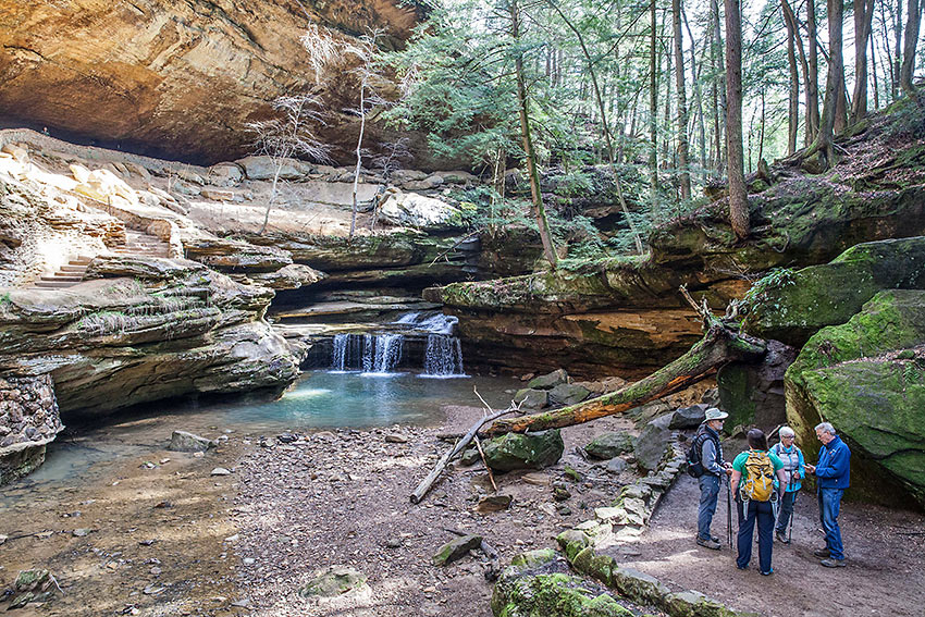 visitors at Old Man’s Cave, Hocking Hills State Park