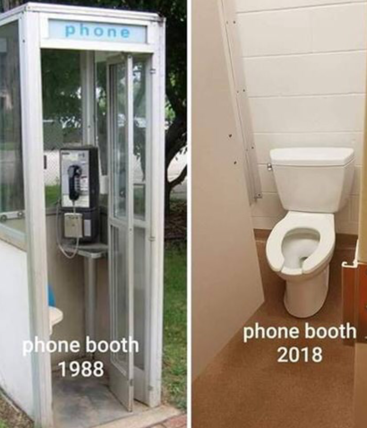 Parting Shot: Phone Booth 1988 vs 2018