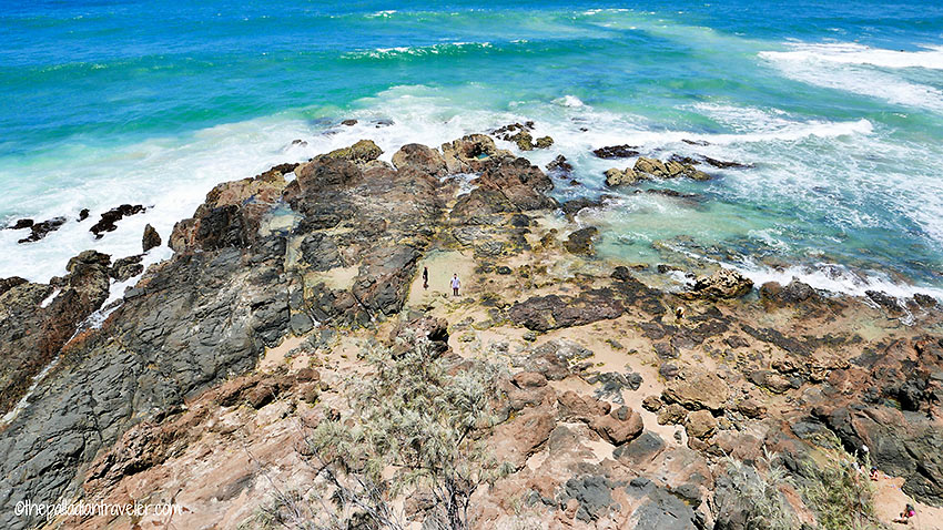 rocky coastline along the Sunshine Coast, Australia