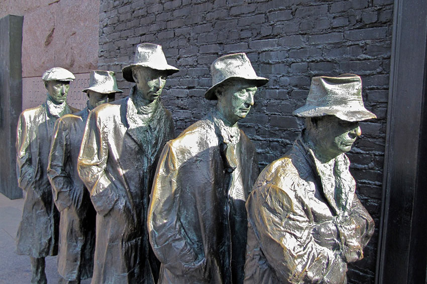 'The Breadline' by sculptor Georg Segal, at the expansive FDR Memorial, Washington D.C.