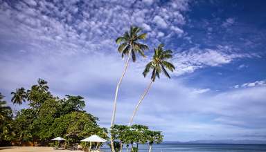 clouds above Beach Bungalow #1, at Tides Reach Resort, on Taveuni, Fiji