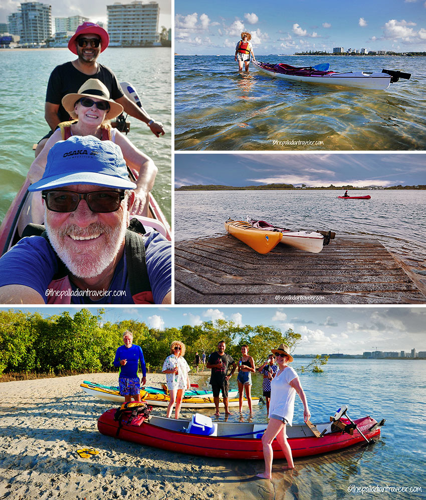 writer and 5 other guests kayaking